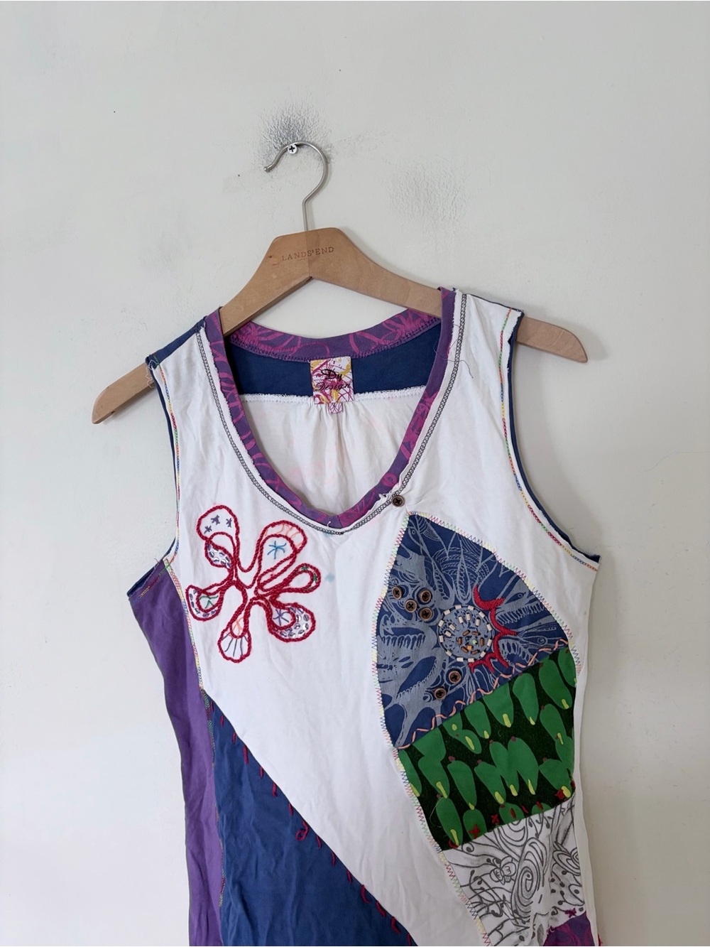 Desigual vintage colorful patchwork embroidered mini dress READ - Picture 2 of 11